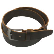 Мужской кожаный ремень под джинсы Skipper 1136-38 коричневый 3,8 см