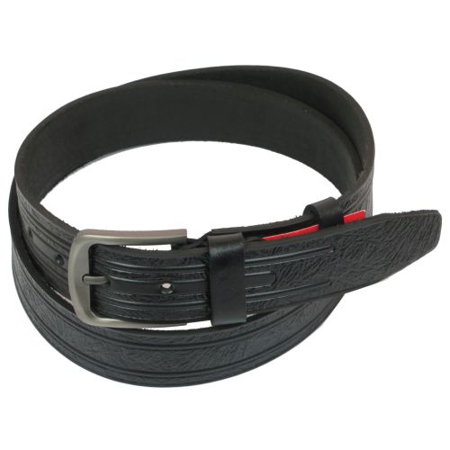 Ремень под джинсы Skipper черный 3,8 см (1142-38)