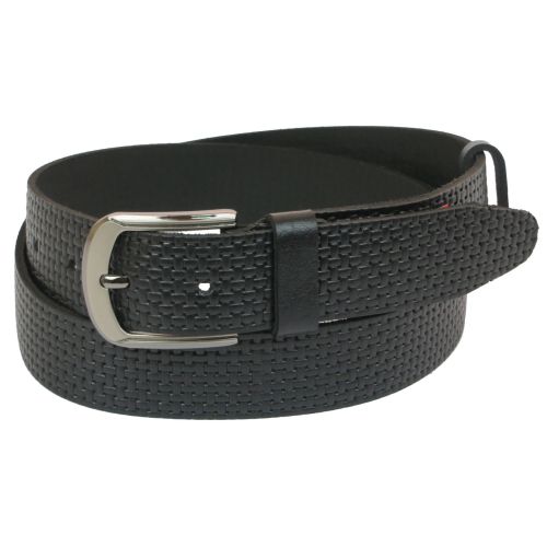 Ремень под джинсы Skipper черный 4 см (1058-40)