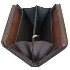 Деловая папка Амо из искусственной кожи коричневая