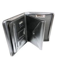 Папка деловая AMO A4 из эко-кожи 37,5×26×4,5 см Черная