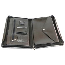 Папка деловая AMO A4 из эко-кожи 37,5×26×4,5 см Черная