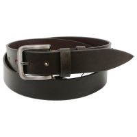 Мужской кожаный ремень под джинсы Skipper коричневый 3,8 см