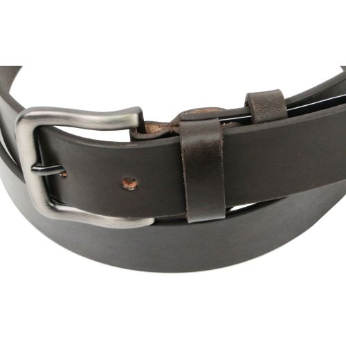 Мужской кожаный ремень под джинсы Skipper коричневый 3,8 см