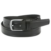 Мужской кожаный ремень под джинсы Skipper  черный 3,8 см (1262-38)