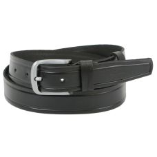 Мужской кожаный ремень под джинсы Skipper  черный 3,8 см (1262-38)