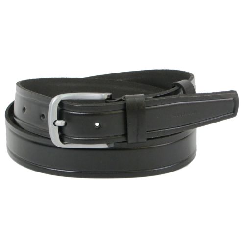 Мужской кожаный ремень под джинсы Skipper  черный 3,8 см (1262-38)