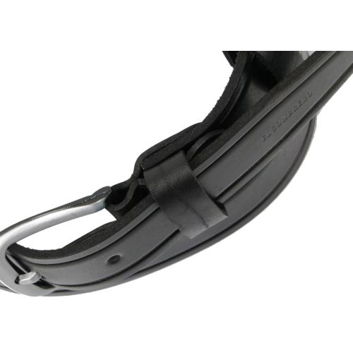 Мужской кожаный ремень под джинсы Skipper  черный 3,8 см (1262-38)