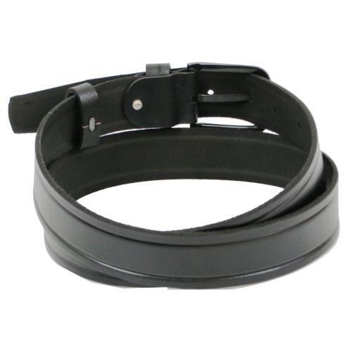 Мужской кожаный ремень под джинсы Skipper  черный 3,8 см (1262-38)