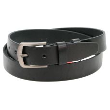 Мужской кожаный ремень под брюки Skipper  черный