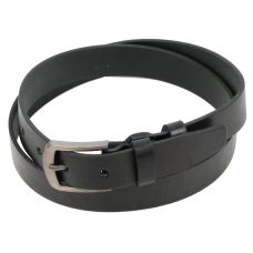 Мужской кожаный ремень под брюки Skipper  черный