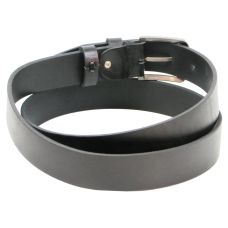 Мужской кожаный ремень под брюки Skipper  черный