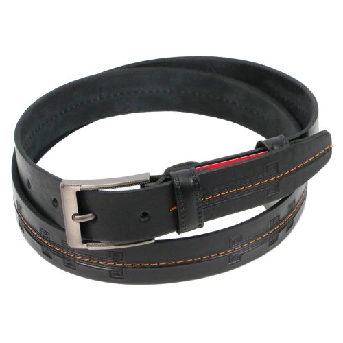 Мужской кожаный ремень под брюки Skipper, черный