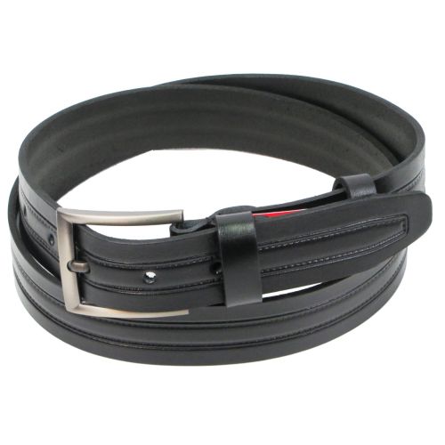 Мужской кожаный ремень под джинсы Skipper