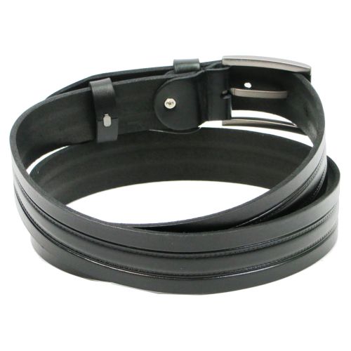 Мужской кожаный ремень под джинсы Skipper