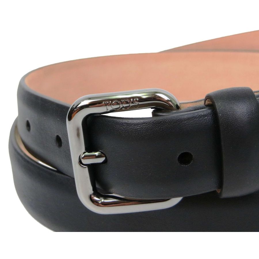 Ремень женский Tod's 85-106 см 2.5 см кожа Черный