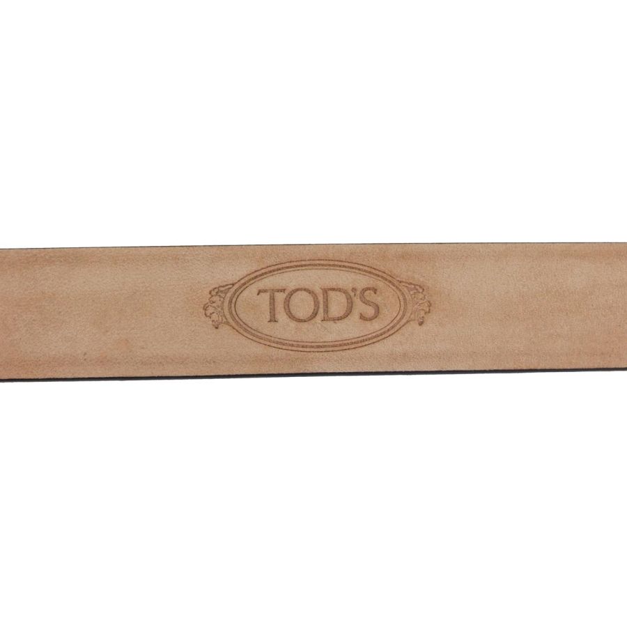 Ремень женский Tod's 85-106 см 2.5 см кожа Черный