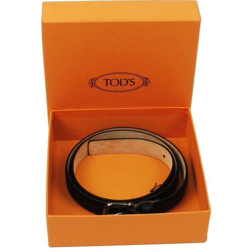 Женский кожаный ремень Tod's, Италия,  черный