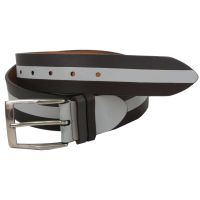 Женский кожаный ремень Farnese, Италия, коричневый с серым