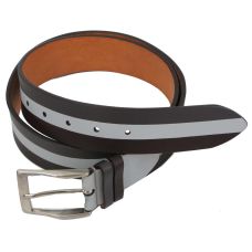 Женский кожаный ремень Farnese, Италия, коричневый с серым