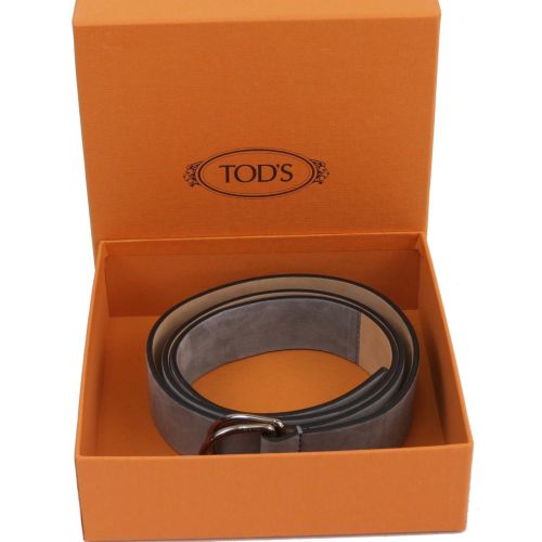 Женский ремень из нубука Tod's, Италия,  светло серый