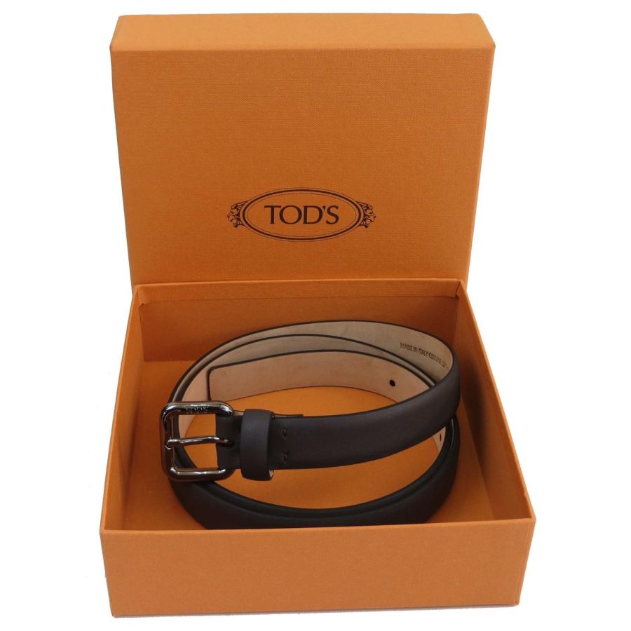 Ремень женский Tod's 85-106 см 2.5 см кожа Серый
