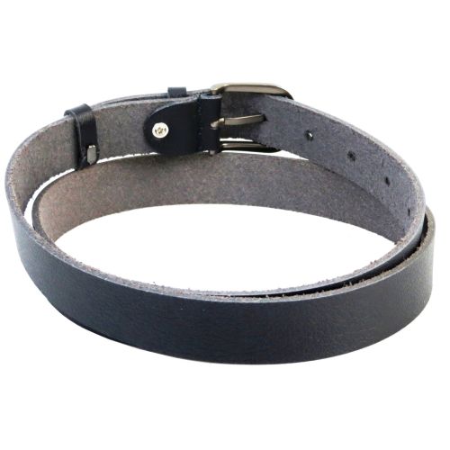 Женский кожаный ремень Skipper темно синий 2,5 см