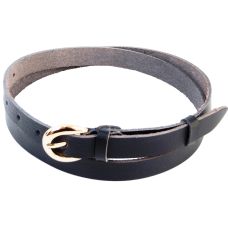 Ремень женский кожаный Skipper темно синий 2 см