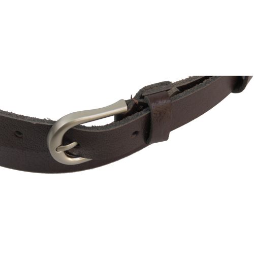 Женский ремень, пояс из кожи Skipper темно коричневый 2 см