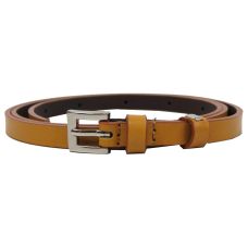 Узкий женский кожаный ремень, пояс 1 см Rovicky коричневый