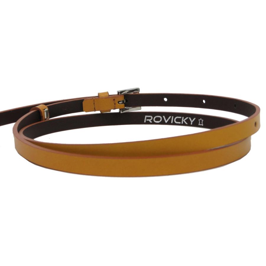 Ремень женский Rovicky 1 см кожа Коричневый