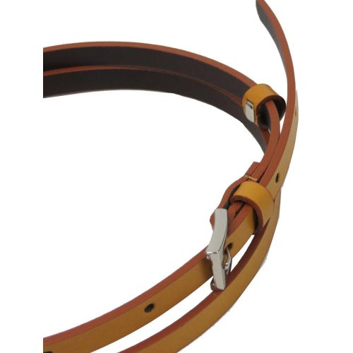 Узкий женский кожаный ремень, пояс 1 см Rovicky коричневый