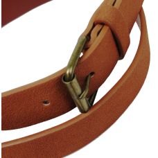 Женский узкий пояс из эко кожи H&M коричневый