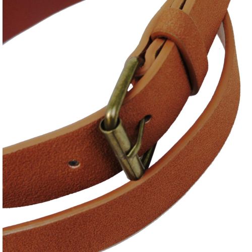 Женский узкий пояс из эко кожи H&amp;amp;amp;amp;amp;amp;amp;amp;amp;M коричневый