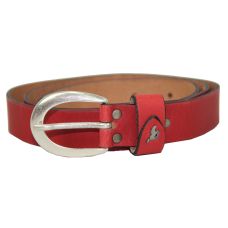 Женский кожаный ремень Mustang, Германия красный 2,5 см