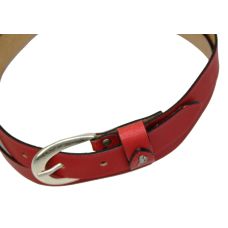 Женский кожаный ремень Mustang, Германия красный 2,5 см