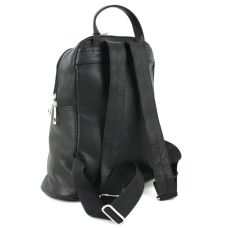 Рюкзак женский Borsacomoda из натуральной кожи 14 л 31×34×14 см Черный