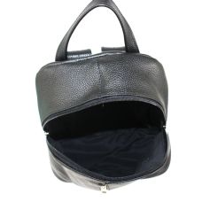 Рюкзак женский Borsacomoda из натуральной кожи 14 л 31×34×14 см Черный