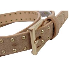 Женский ремень из искусственной замши C&A  бежевый