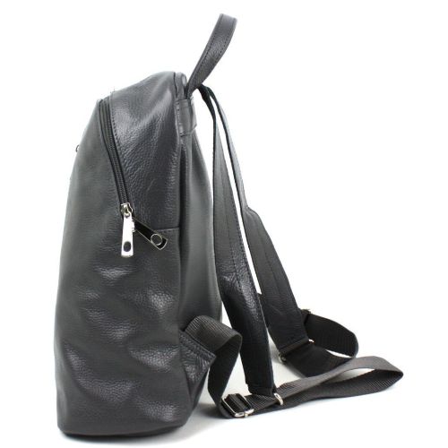 Женский кожаный рюкзак Borsacomoda 14 л темно-серый 841.021