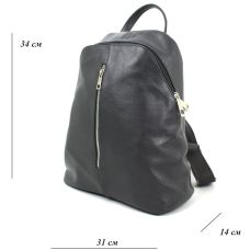 Рюкзак женский Borsacomoda из натуральной кожи 14 л 31×34×14 см Темно-серый