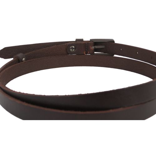 Женский кожаный ремень Skipper коричневый (1407-15)