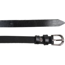 Женский кожаный ремень Skipper  черный