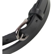 Женский кожаный ремень Skipper  черный