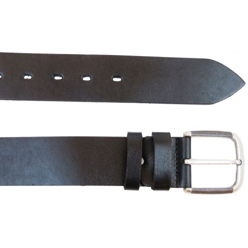 Мужской ремень под джинсы Skipper черный (1431-50)