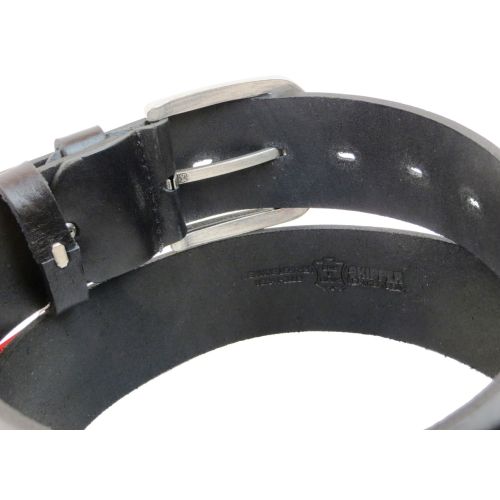 Мужской ремень под джинсы Skipper черный (1431-50)