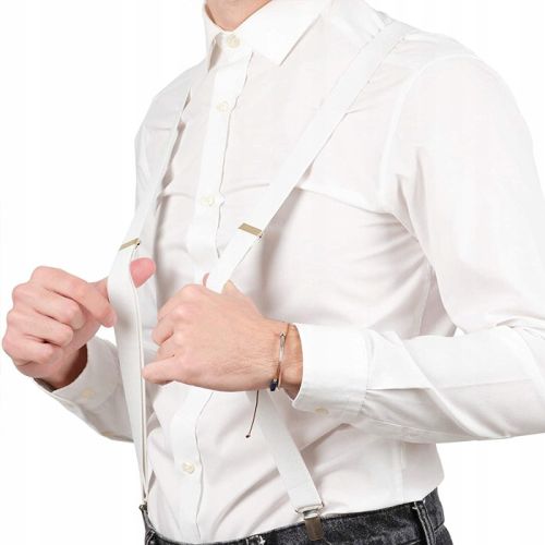 Подтяжки мужские для брюк Martom (BQ6A white)