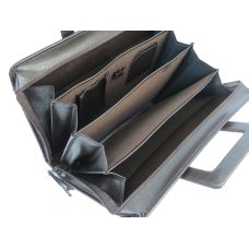 Папка-портфель из эко кожи JPB  Коричневая