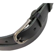 Женский ремень кожаный Skipper Черный 2,5 см