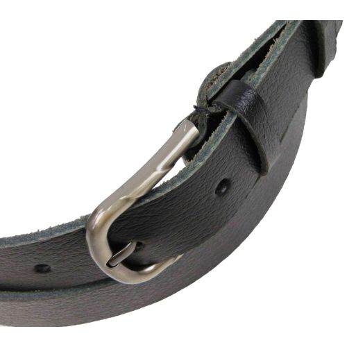 Женский ремень кожаный Skipper черный 2,5 см